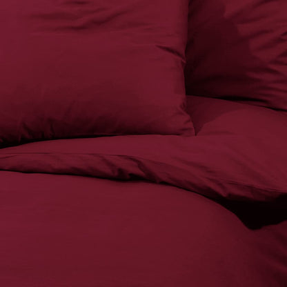 Dekbedovertrekset lichtgewicht 140x200 cm microvezel bordeaux