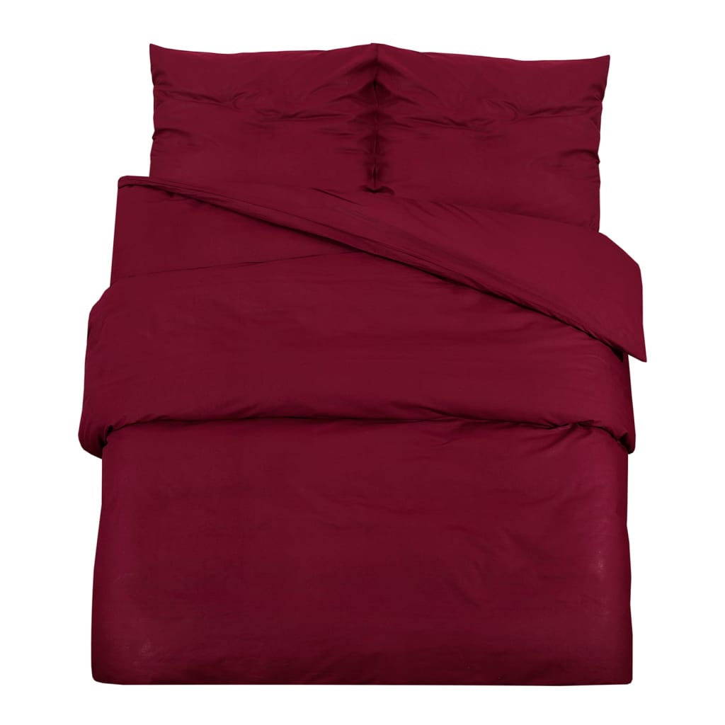 Dekbedovertrekset lichtgewicht 135x200 cm microvezel bordeaux