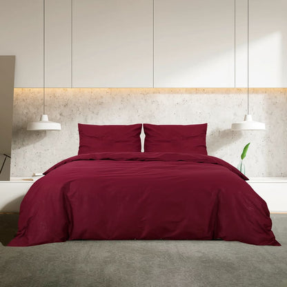 Dekbedovertrekset lichtgewicht 135x200 cm microvezel bordeaux