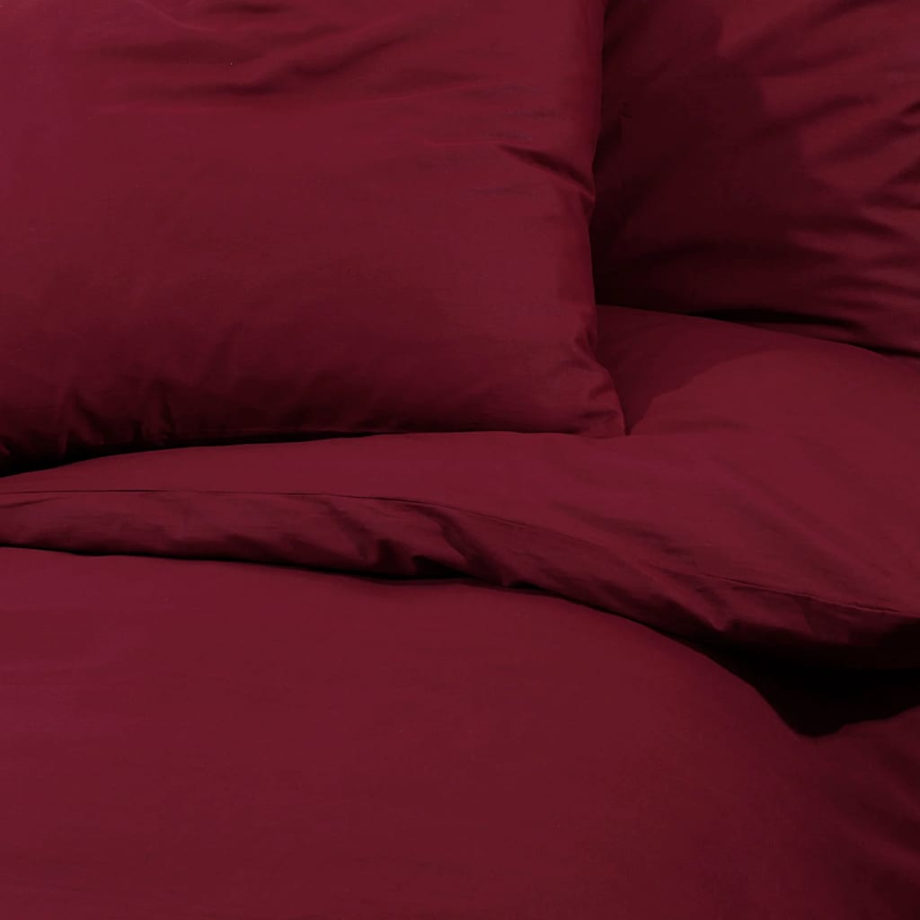 Dekbedovertrekset lichtgewicht 135x200 cm microvezel bordeaux