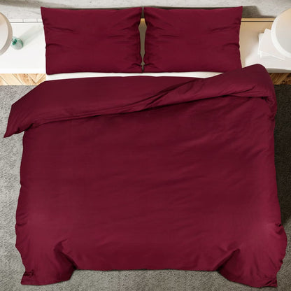 Dekbedovertrekset lichtgewicht 140x200 cm microvezel bordeaux