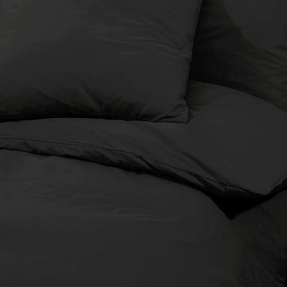Dekbedovertrekset 260x240 cm katoen zwart