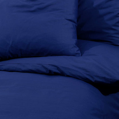 Dekbedovertrekset 155x220 cm katoen marineblauw