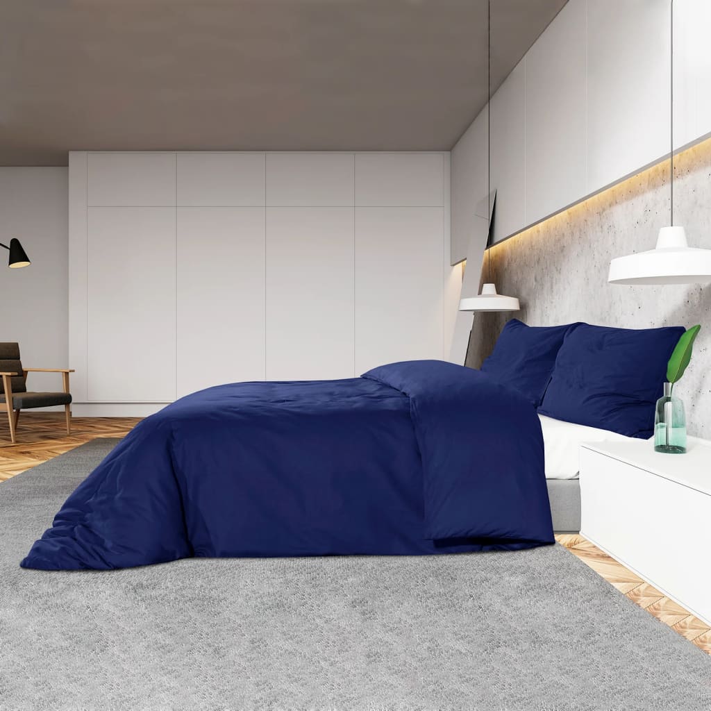 Dekbedovertrekset 200x200 cm katoen marineblauw