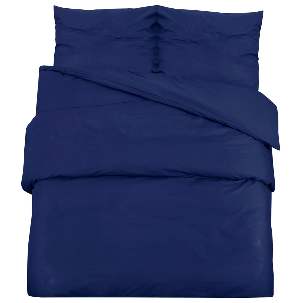 Dekbedovertrekset 225x220 cm katoen marineblauw