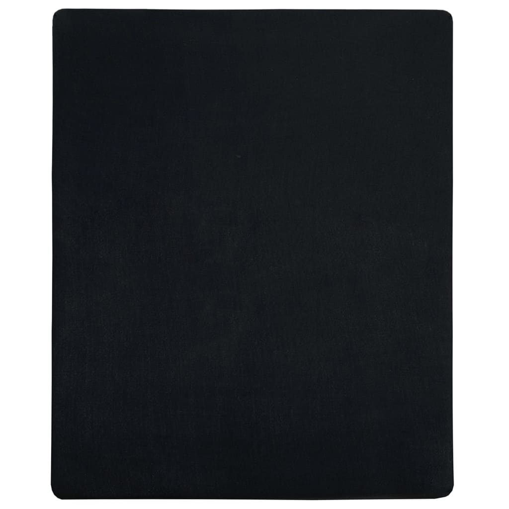 Hoeslakens 2 st jersey 100x200 cm katoen zwart