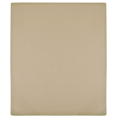 Hoeslakens jersey 2 st 140x200 cm katoen taupe