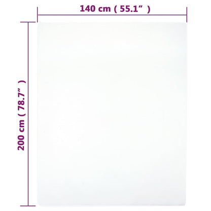 Hoeslakens jersey 2 st 140x200 cm katoen wit
