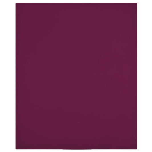 Hoeslakens 2 st jersey 90x200 cm katoen bordeauxrood