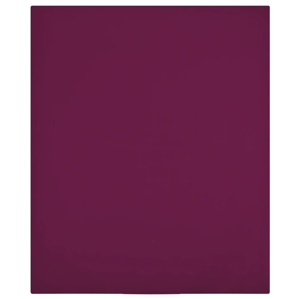 Hoeslakens 2 st jersey 100x200 cm katoen bordeauxrood