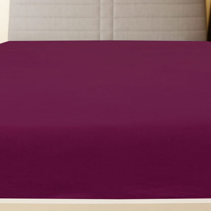 Hoeslakens jersey 2 st 180x200 cm katoen bordeauxrood