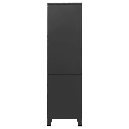 Kledingkast industrieel 90x50x180 cm metaal zwart