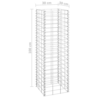 Schanskorf Plantenbakken 3 St Verhoogd 30X30X100 Cm Ijzer 30 x 30 x 100 cm (3 pcs)