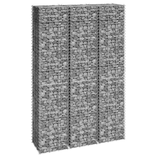 Schanskorf Plantenbakken 3 St Verhoogd 30X30X150 Cm Ijzer 30 x 30 x 150 cm (3 pcs)