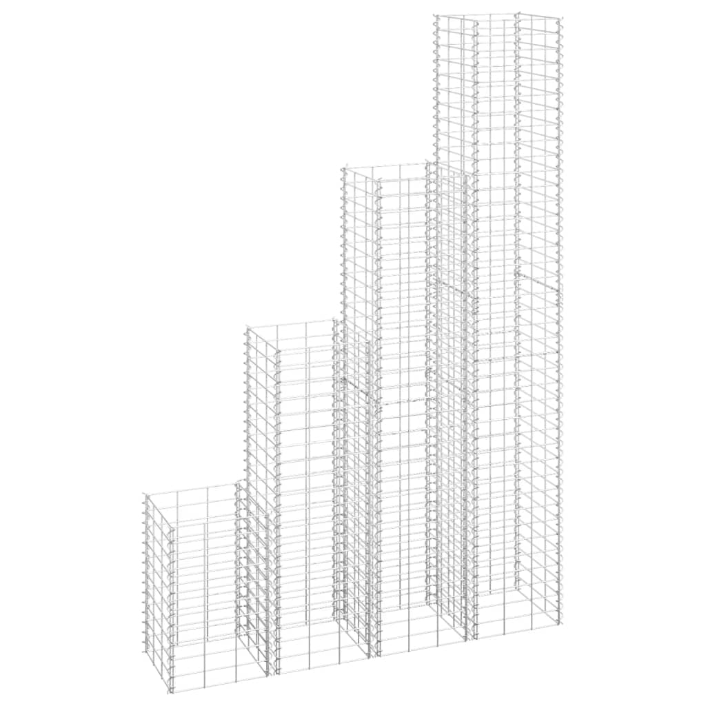Schanskorf Plantenbakken 4 St 30X30X50/100/150/200 Cm Ijzer 30 x 30 x 50/100/150/200 cm (4 pcs)