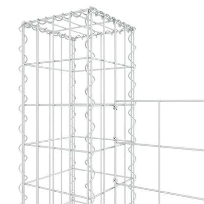 Schanskorf U-Vormig Met 2 Palen Ijzer 140 x 20 x 150 cm