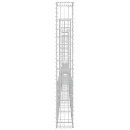 Schanskorf U-Vormig Met 5 Palen Ijzer 500 x 20 x 150 cm