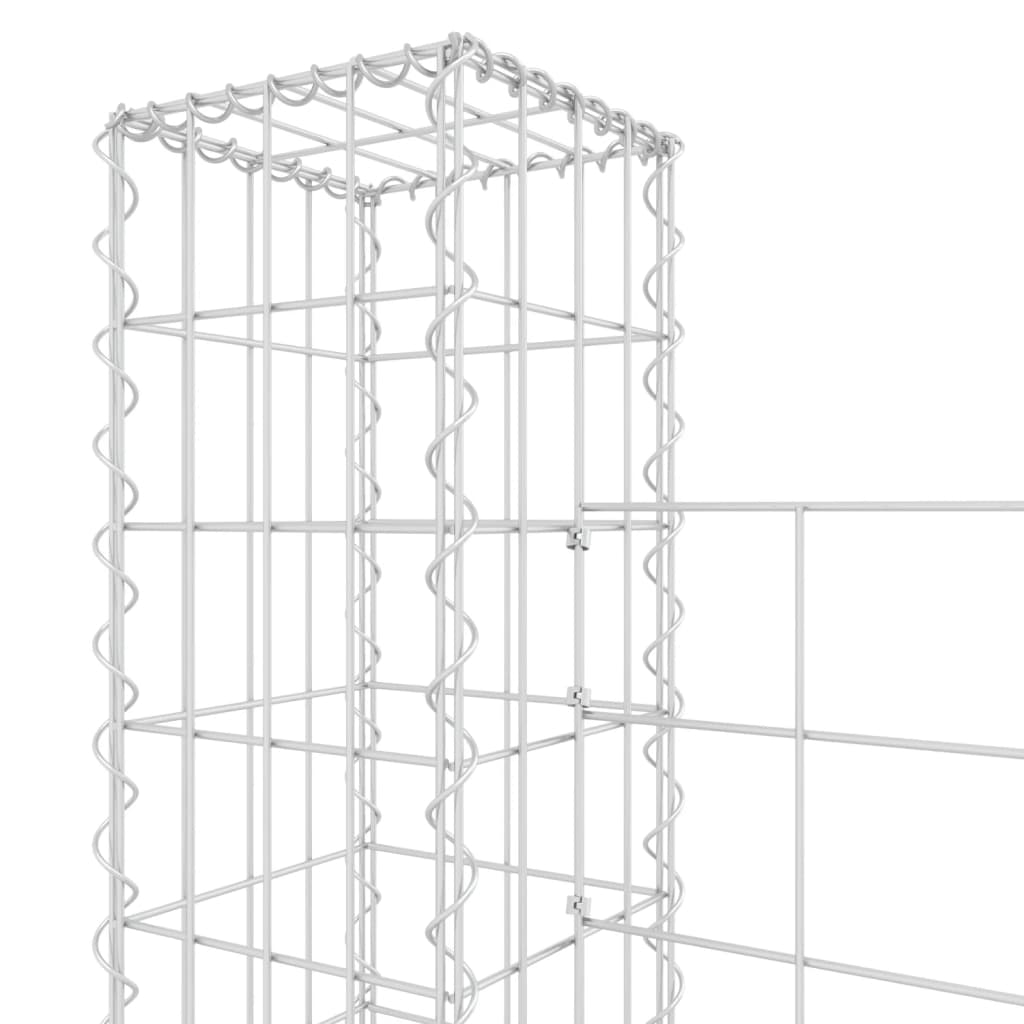 Schanskorf U-Vormig Met 5 Palen Ijzer 500 x 20 x 150 cm