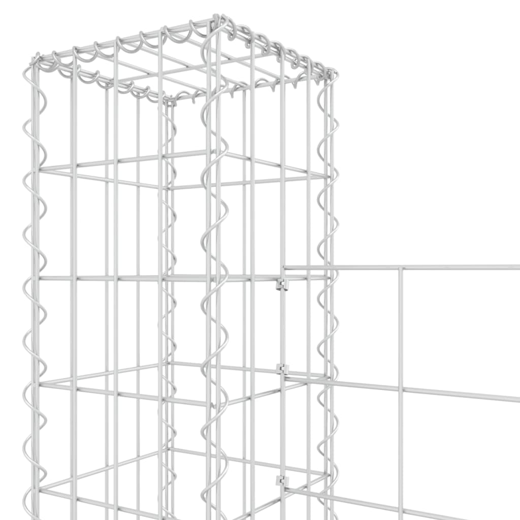 Schanskorf U-Vormig Met 2 Palen Ijzer 140 x 20 x 200 cm