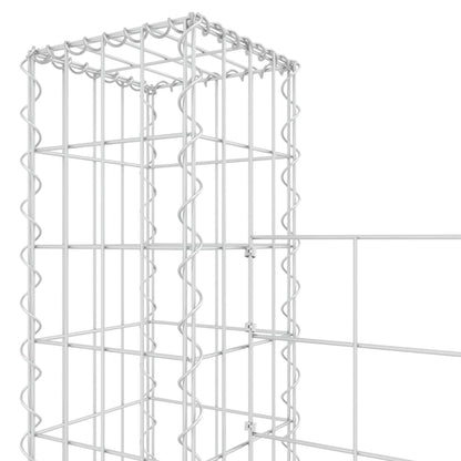 Schanskorf U-Vormig Met 2 Palen Ijzer 140 x 20 x 200 cm