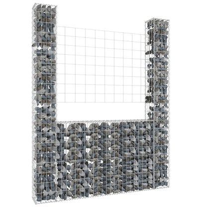 Schanskorf U-Vormig Met 2 Palen Ijzer 140 x 20 x 200 cm