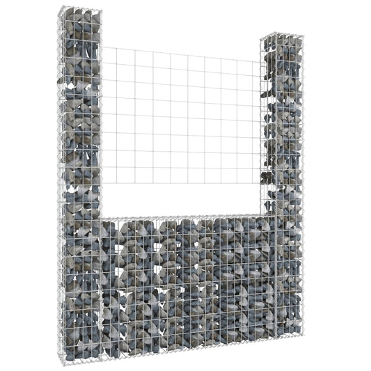 Schanskorf U-Vormig Met 2 Palen Ijzer 140 x 20 x 200 cm