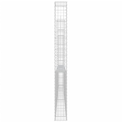 Schanskorf U-Vormig Met 4 Palen Ijzer 380 x 20 x 200 cm