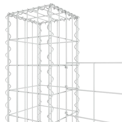Schanskorf U-Vormig Met 4 Palen Ijzer 380 x 20 x 200 cm