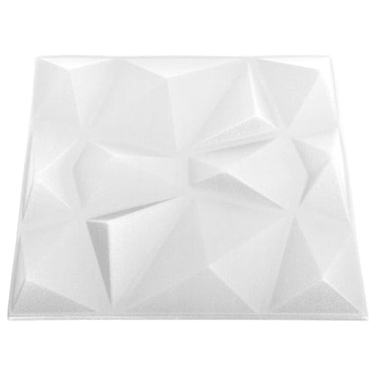 Wandpanelen 3D 6 M² 50X50 Cm 24 Diamantwit