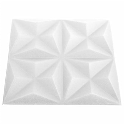 Wandpanelen 3D Origami 6 M² 50X50 Cm Wit 24 Origamiwit