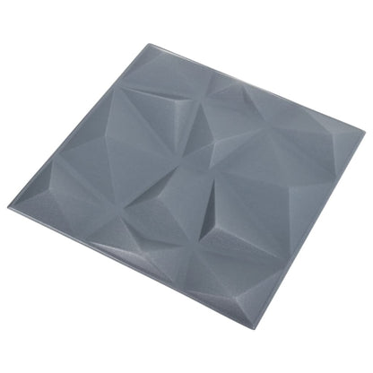 Wandpanelen 3D Diamant 6 M² 50X50 Cm Grijs 24 Diamantgrijs