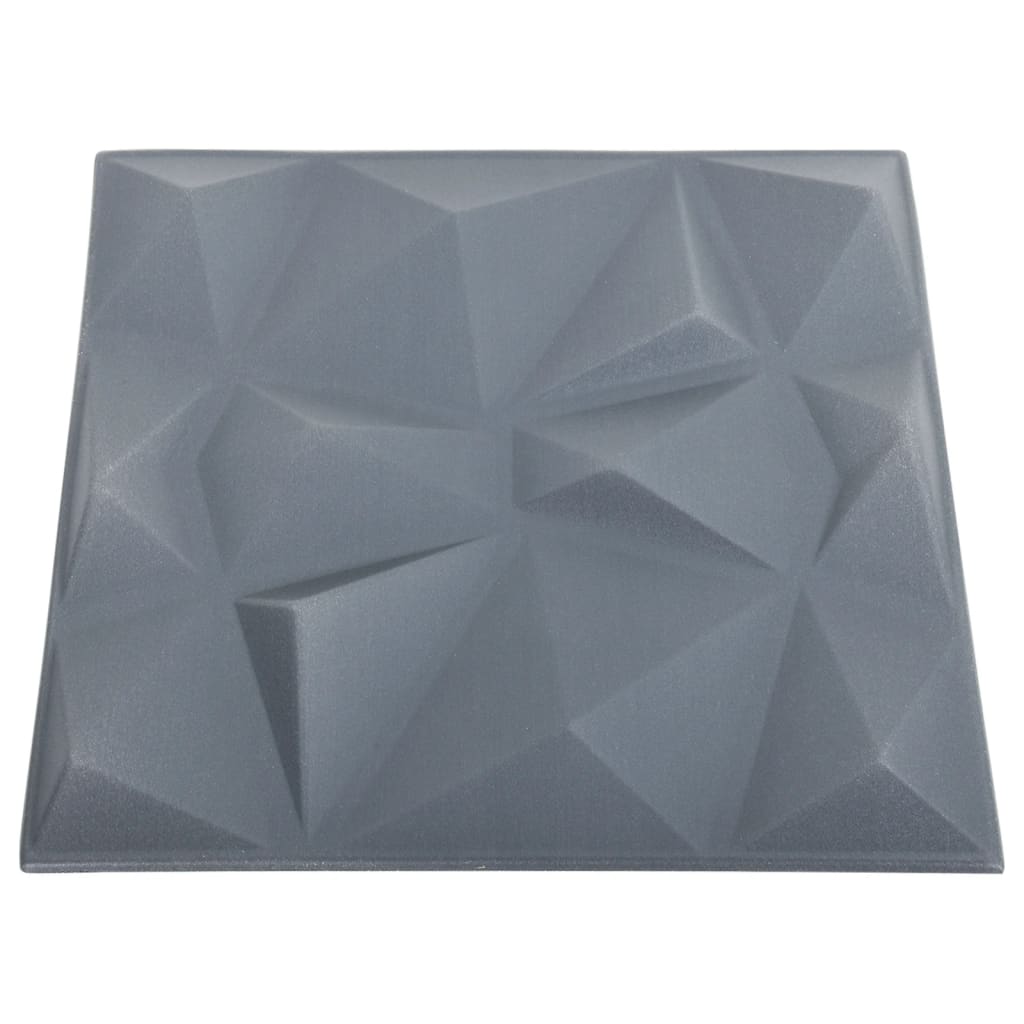Wandpanelen 3D Diamant 6 M² 50X50 Cm Grijs 24 Diamantgrijs