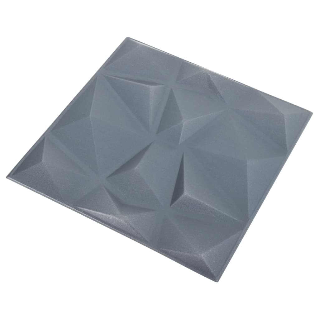 Wandpanelen 3D Diamant 12 M² 50X50 Cm Grijs 48 Diamantgrijs