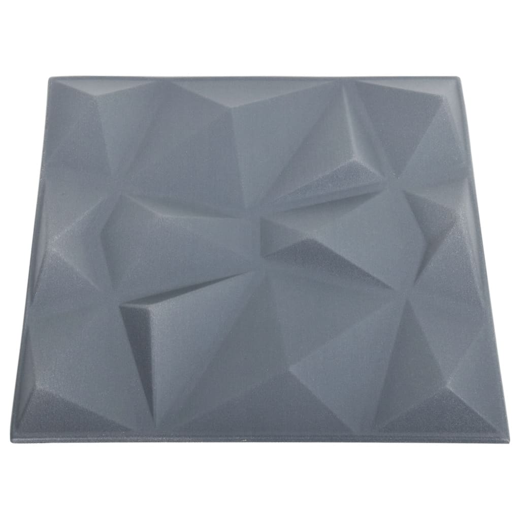 Wandpanelen 3D Diamant 12 M² 50X50 Cm Grijs 48 Diamantgrijs