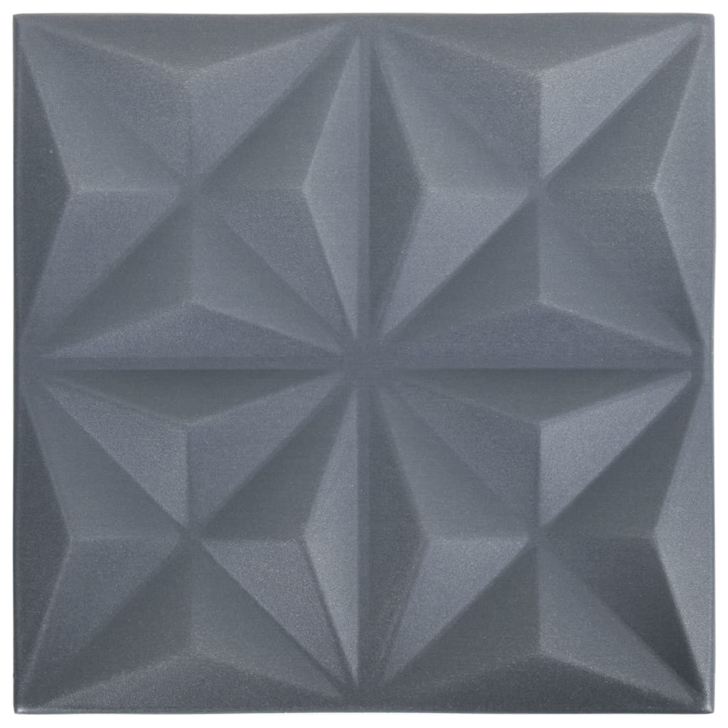 Wandpanelen 3D Origami 6 M² 50X50 Cm Grijs 24 Origamigrijs