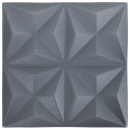Wandpanelen 3D Origami 6 M² 50X50 Cm Grijs 24 Origamigrijs