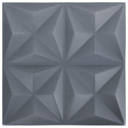 Wandpanelen 3D Origami 12 M² 50X50 Cm Grijs 48 Origamigrijs