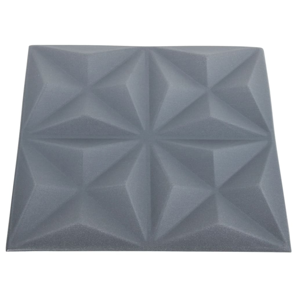 Wandpanelen 3D Origami 12 M² 50X50 Cm Grijs 48 Origamigrijs