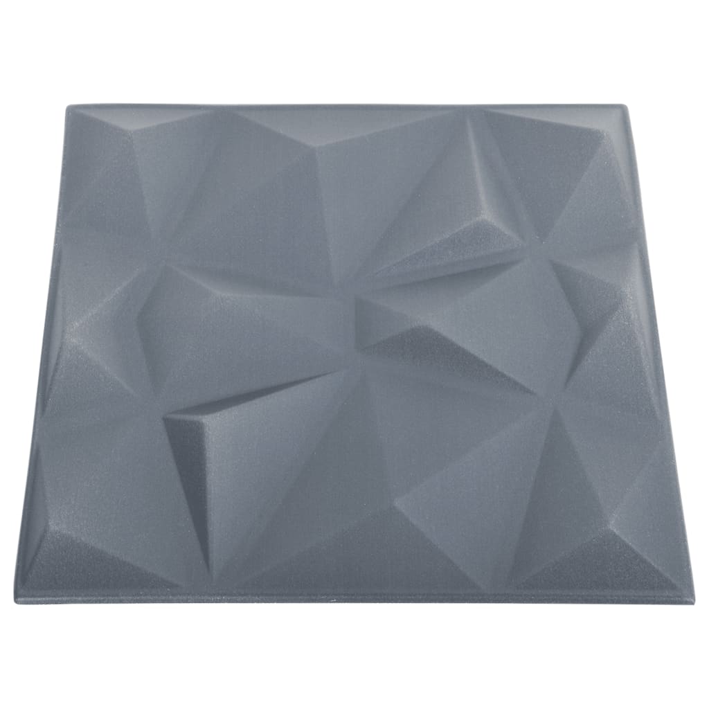 Wandpanelen 3D Diamant 3 M² 50X50 Cm Grijs 12 Diamantgrijs