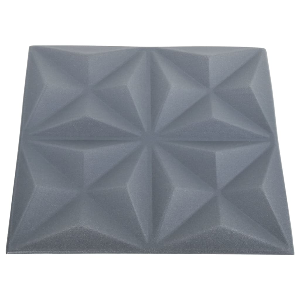 Wandpanelen 3D Origami 3 M² 50X50 Cm Grijs 12 Origamigrijs