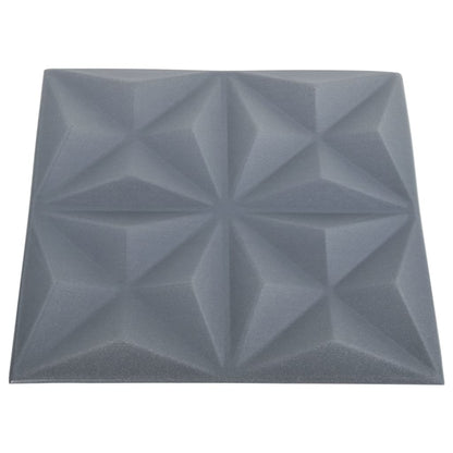 Wandpanelen 3D Origami 3 M² 50X50 Cm Grijs 12 Origamigrijs