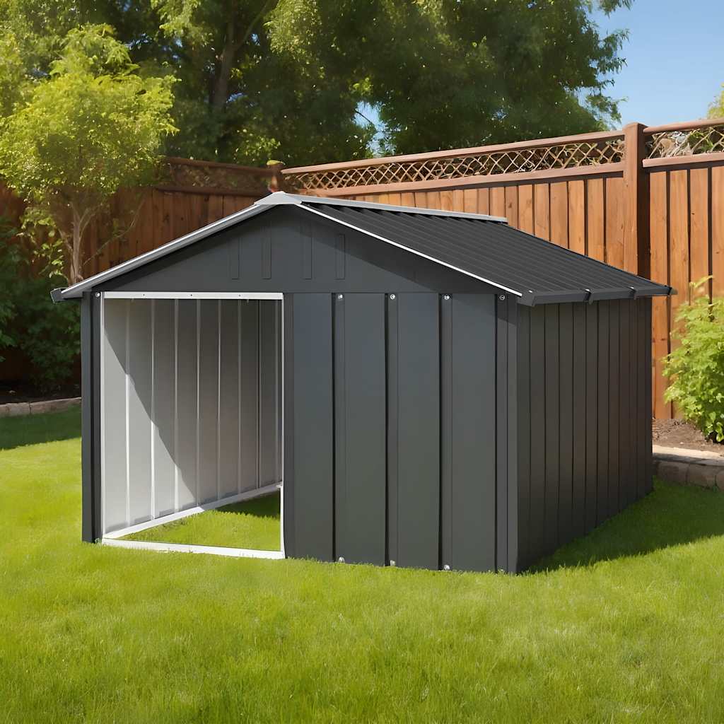 Hondenhok 116,5X153X81,5 Cm Gegalvaniseerd Staal Kleur 116.5 x 153 x 81.5 cm Antraciet