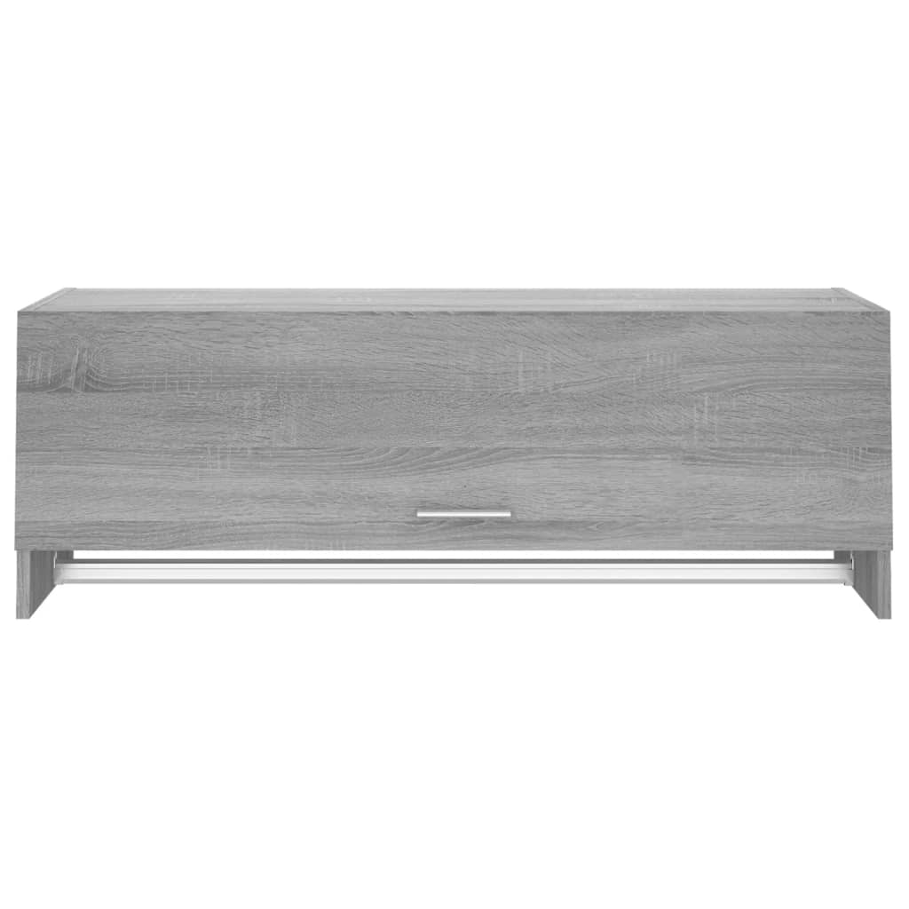 Kledingkast 100x32,5x35 cm bewerkt hout grijs sonoma eikenkleur