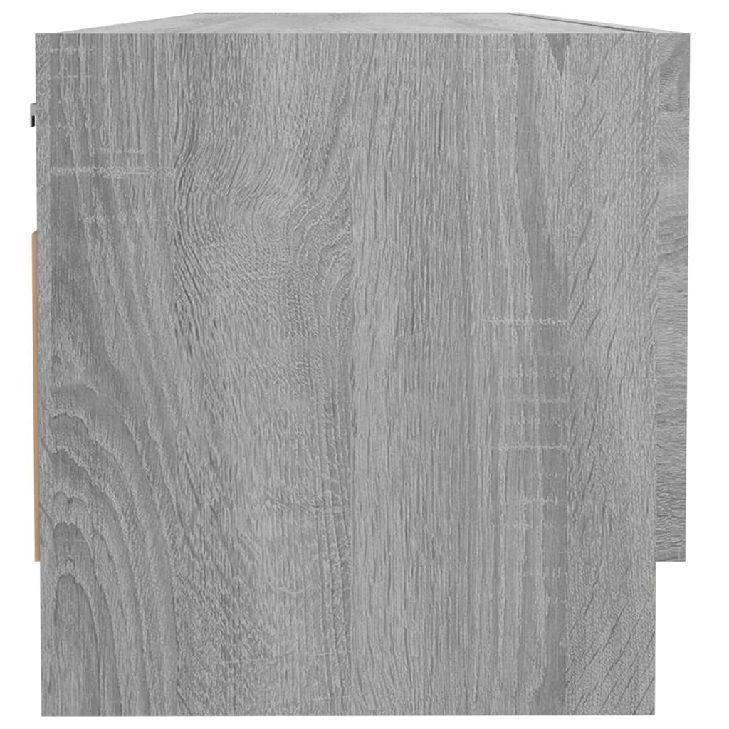Kledingkast 100x32,5x35 cm bewerkt hout grijs sonoma eikenkleur