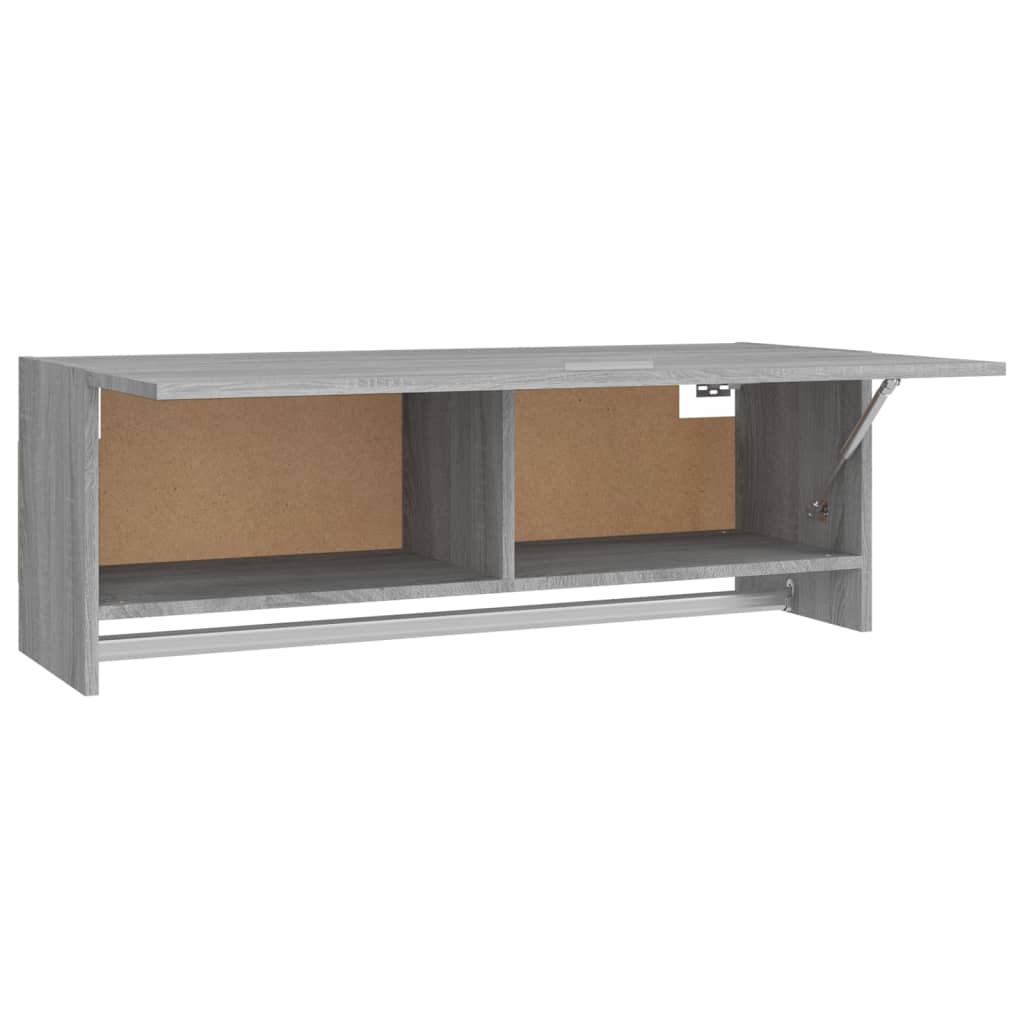 Kledingkast 100x32,5x35 cm bewerkt hout grijs sonoma eikenkleur