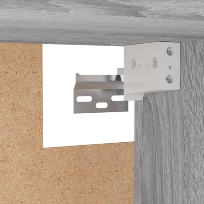 Kledingkast 100x32,5x35 cm bewerkt hout grijs sonoma eikenkleur