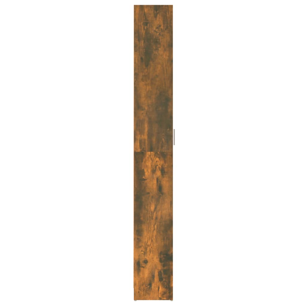 Gangkast 55x25x189 cm bewerkt hout gerookt eikenkleurig
