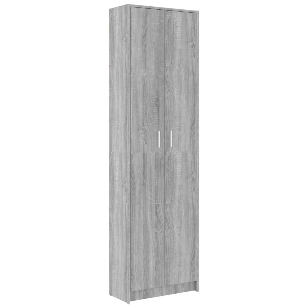 Gangkast 55x25x189 cm bewerkt hout grijs sonoma eikenkleurig