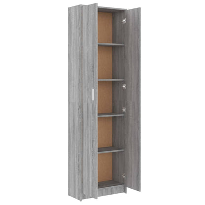 Gangkast 55x25x189 cm bewerkt hout grijs sonoma eikenkleurig