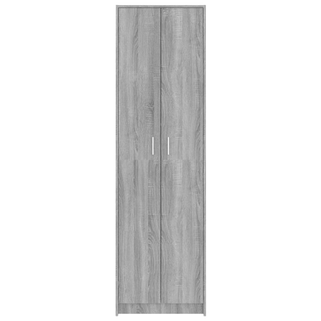 Gangkast 55x25x189 cm bewerkt hout grijs sonoma eikenkleurig